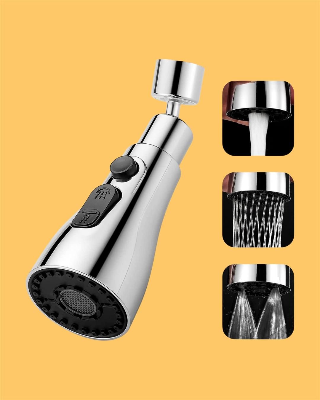 Kitchen Faucet Extender, 3-Mode Spray Head, Flexible Extension