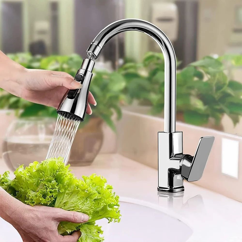 Kitchen Faucet Extender, 3-Mode Spray Head, Flexible Extension